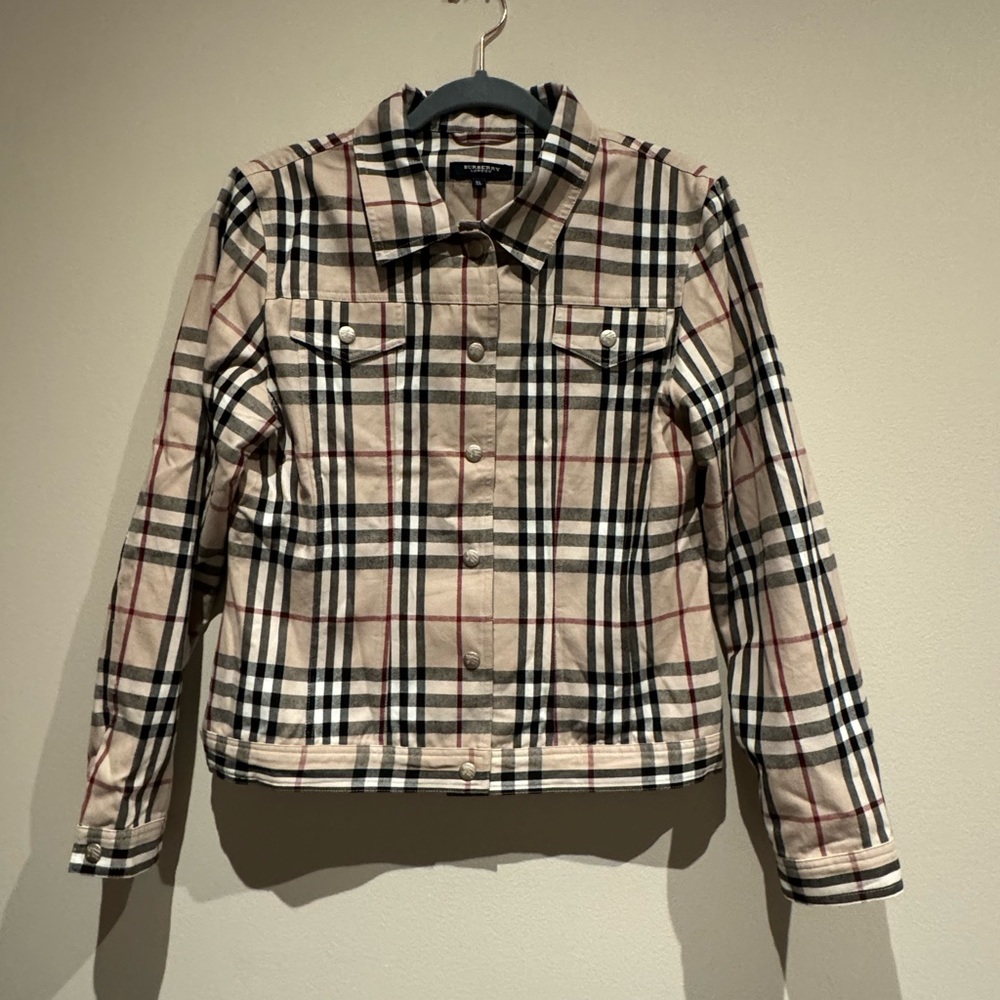 Burberry classic plaid jacket size XL